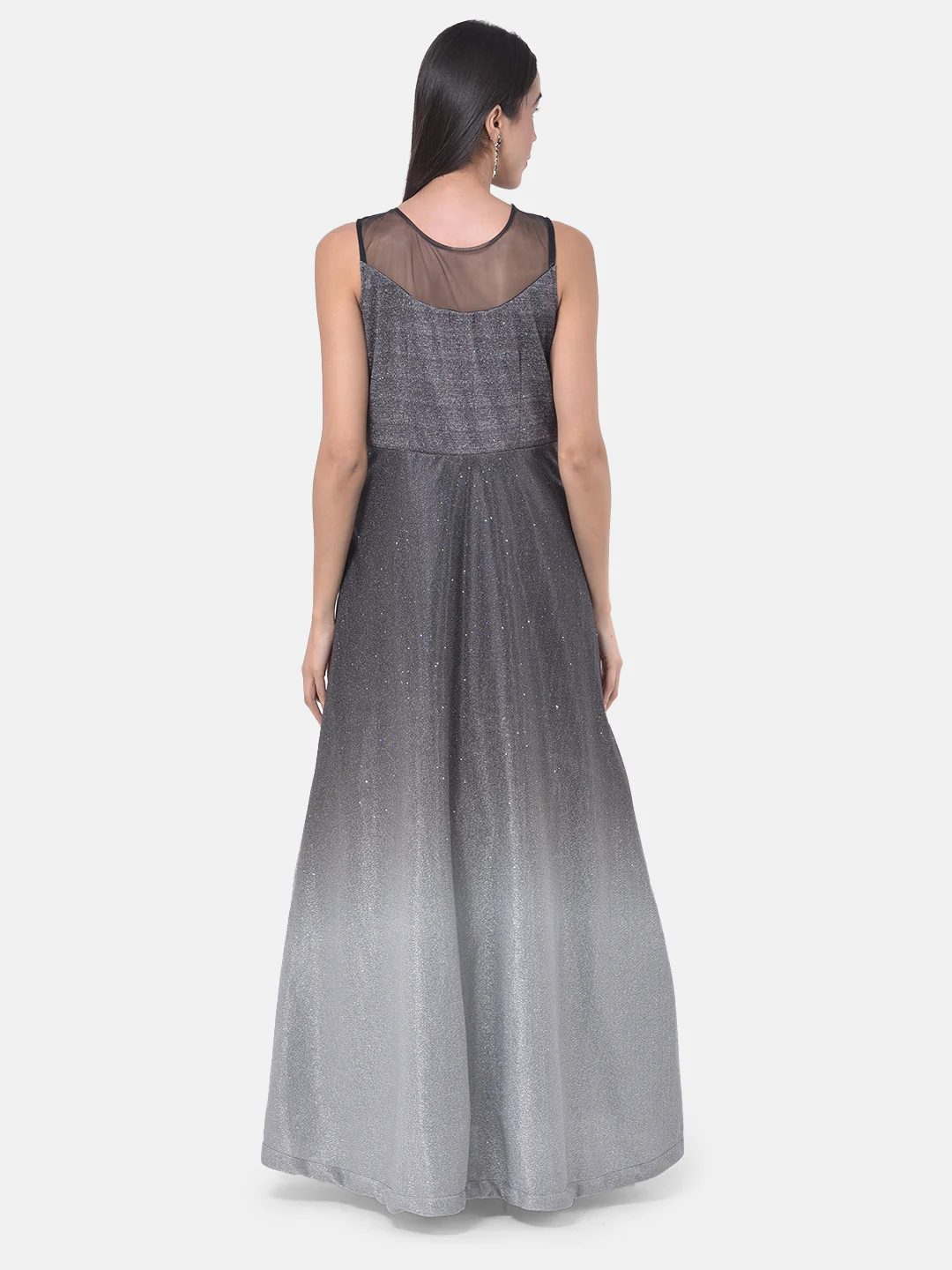 Neerus Black Colour Lycra Fabric Gown - Image 4