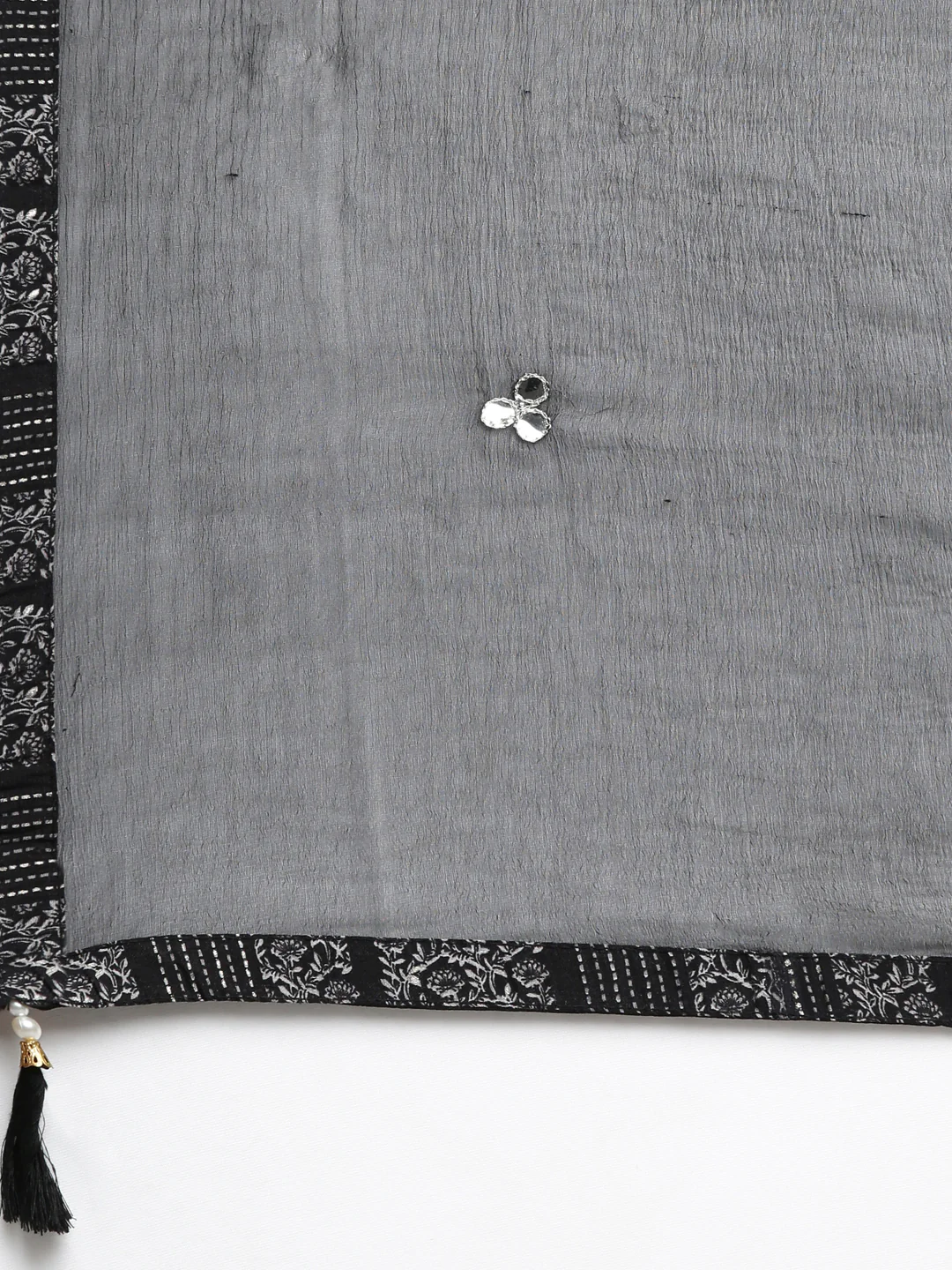Neerus Black Pleated Straight Printed Readymade Suits - Image 7