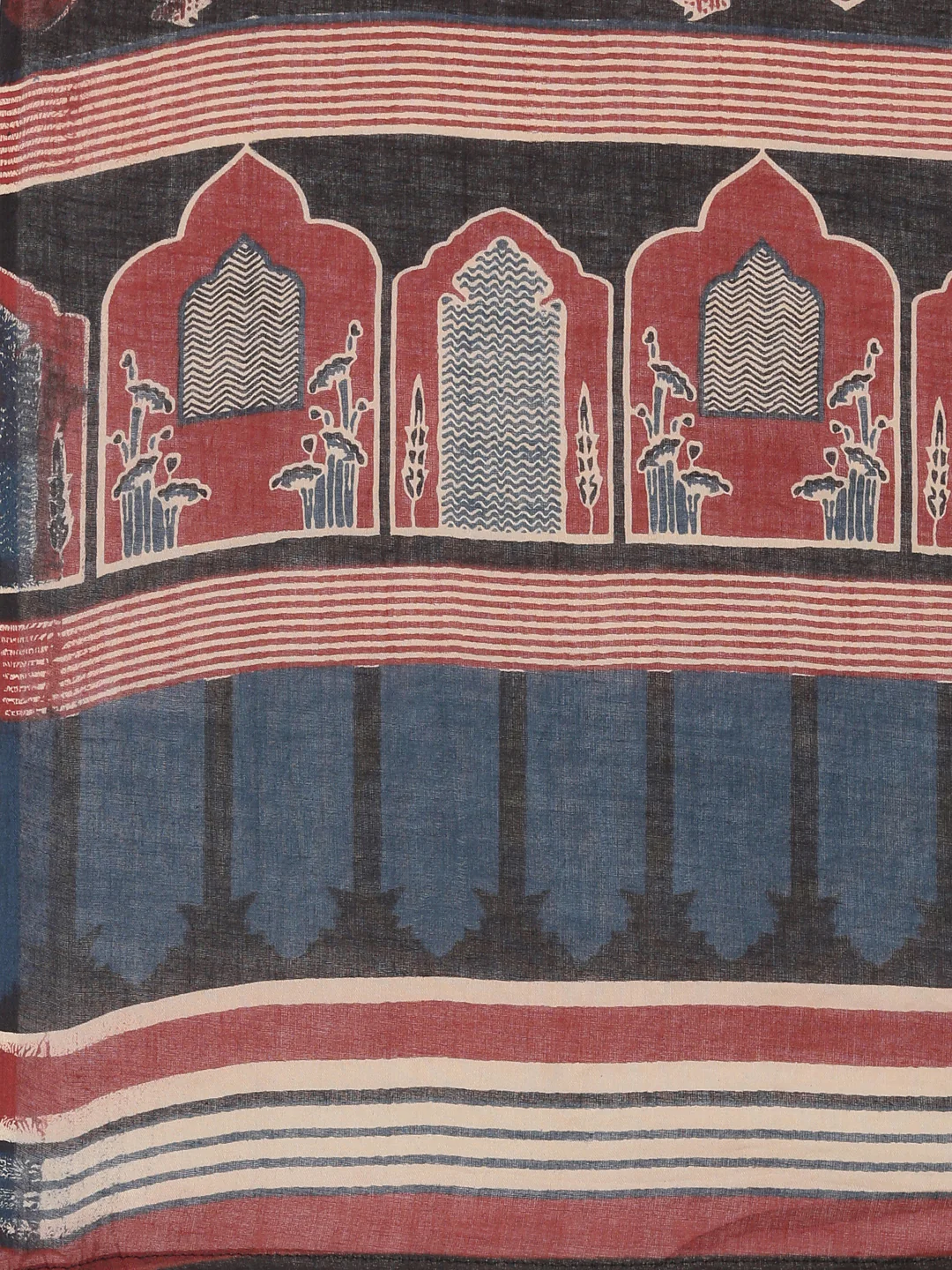 Neerus Black Printed Anarkali Kurta and Trousers With Dupatta - Image 7