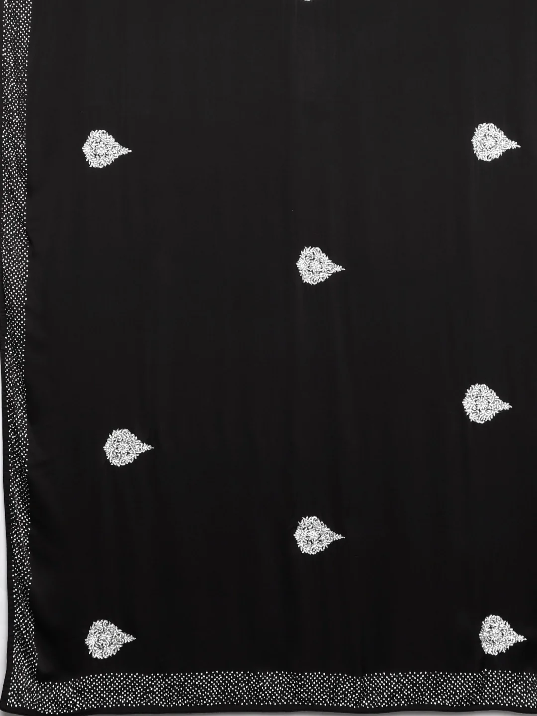 Neerus Black Printed Saree With Blouse - Image 4