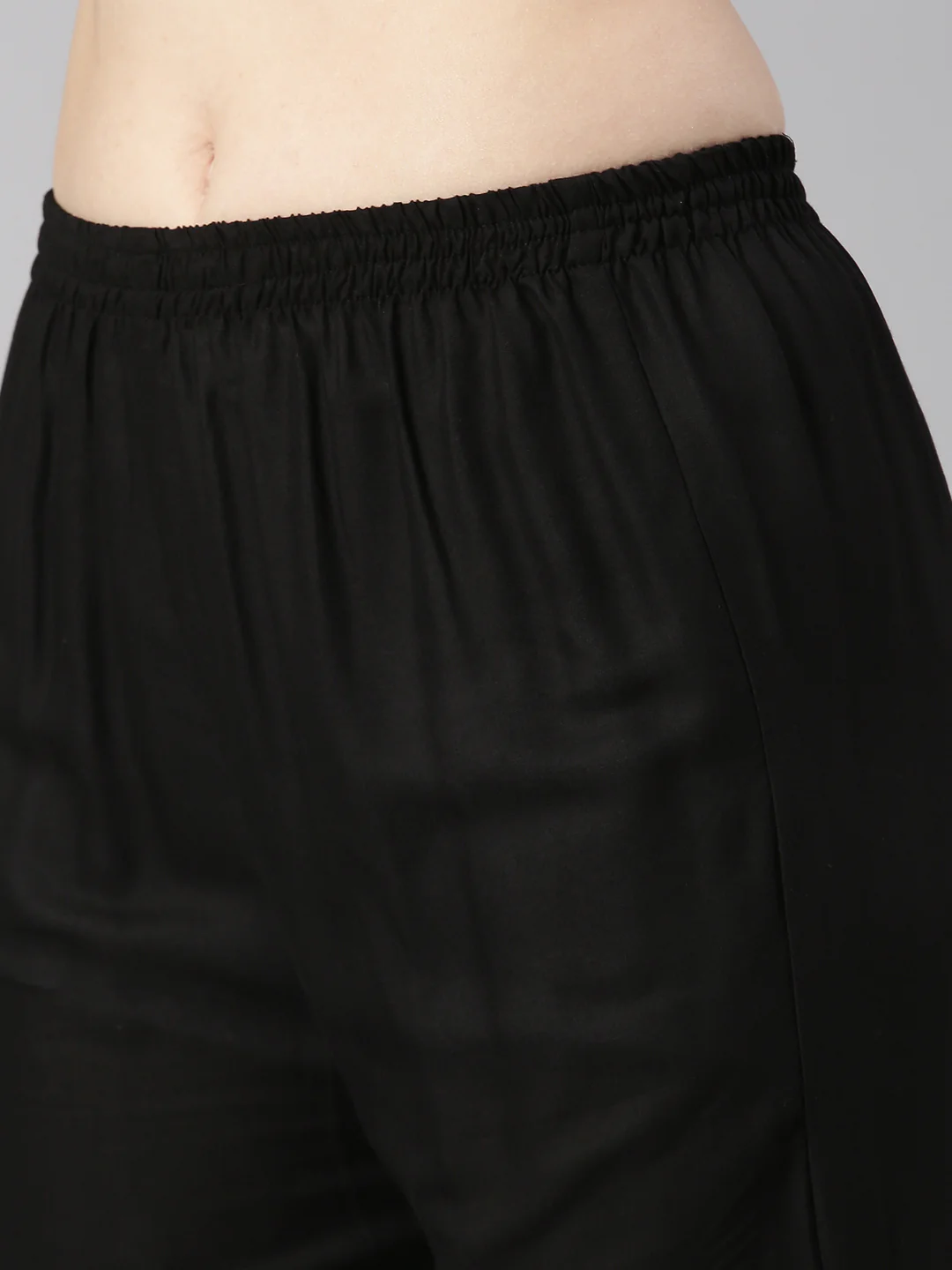Neerus Black Printed Straight Kurta and Trousers With Dupatta - Image 6