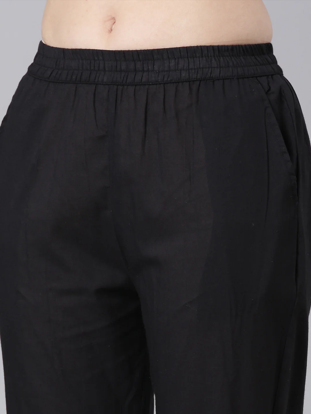 Neerus Black Printed Straight Kurta and Trousers With Dupatta - Image 6