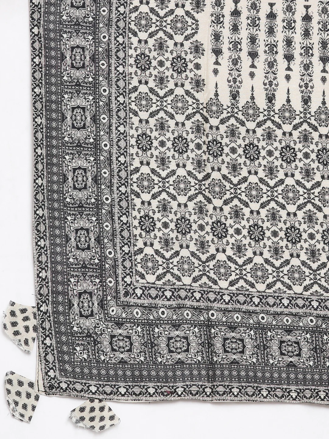 Neerus Black Regular Anarkali Kurta and Trousers With Dupatta - Image 7
