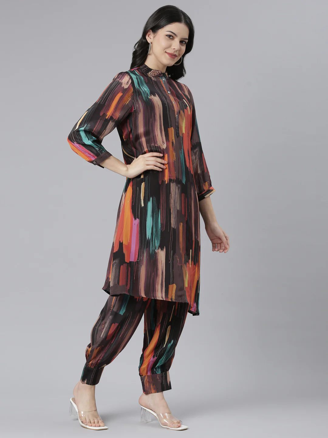 Neerus Multi Regular Straight Colourblocked Kurta And Salwar - Image 2