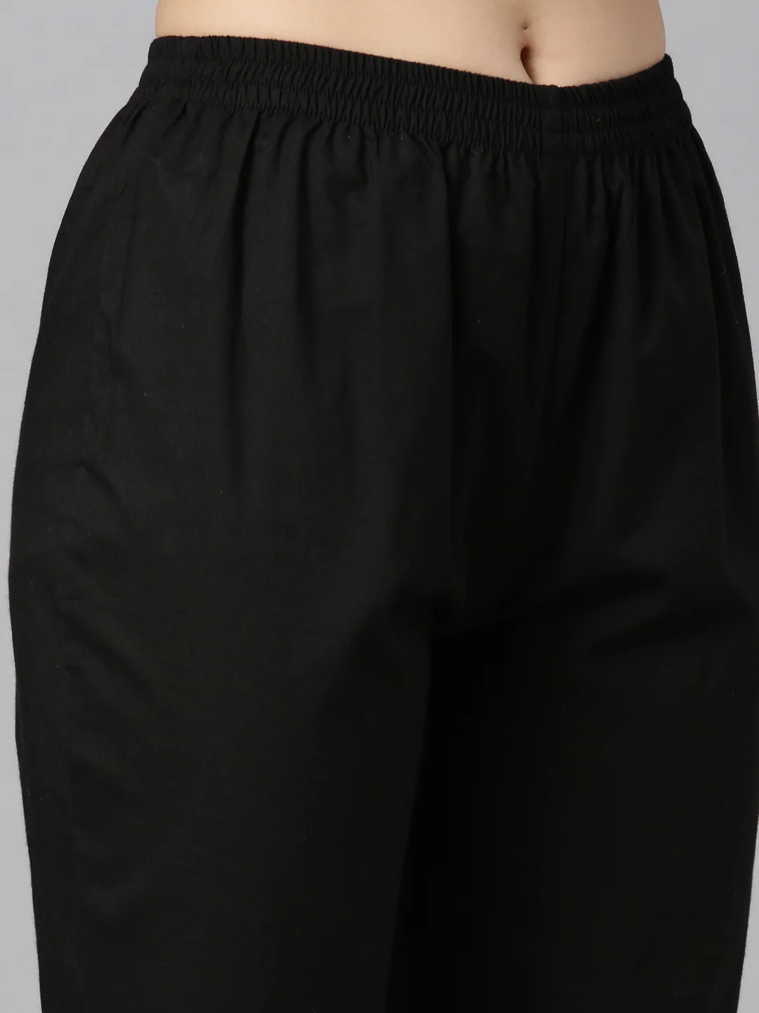 Neerus Black Regular Straight Floral Kurta And Trousers With Dupatta - Image 6