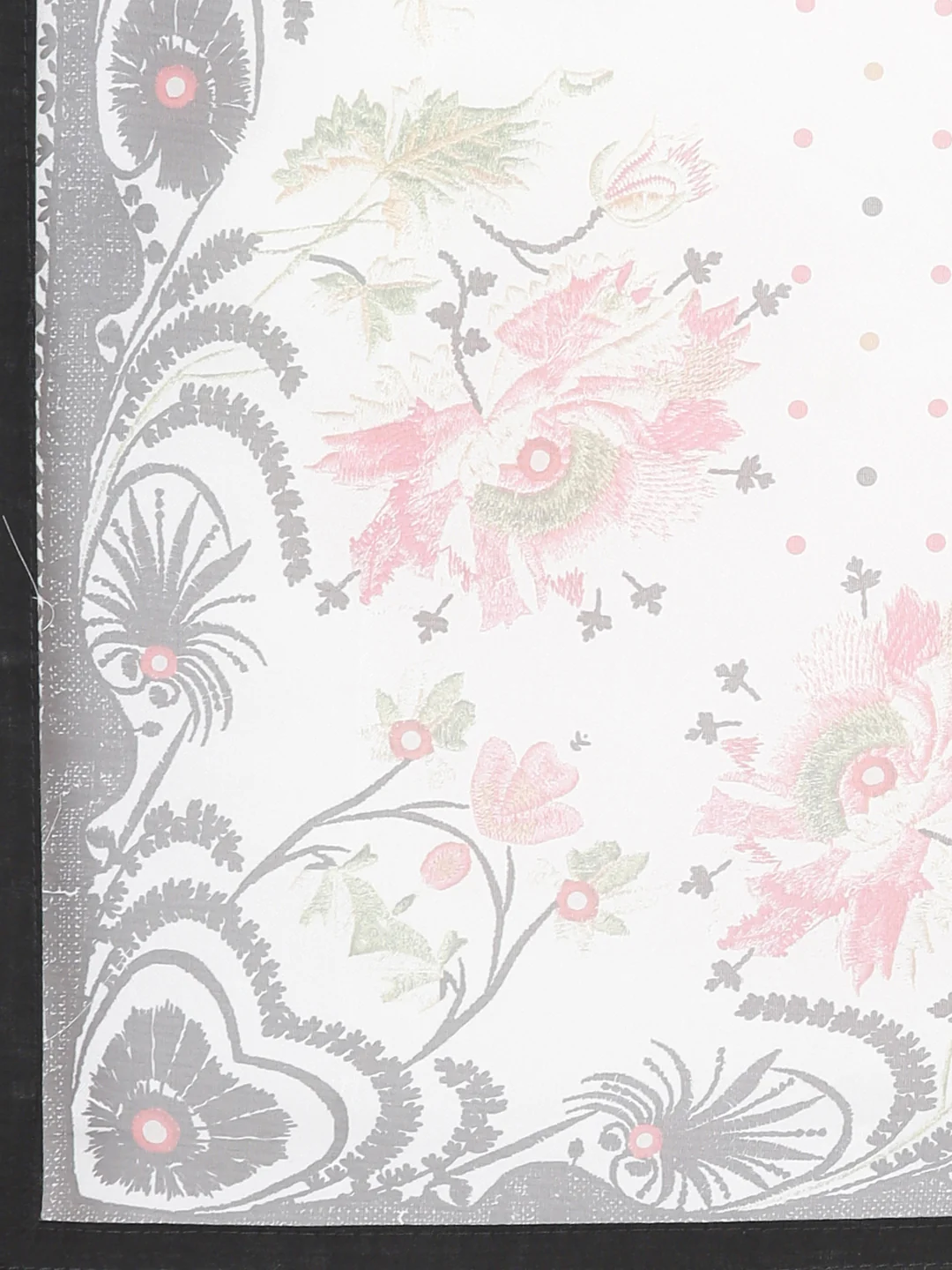 Neerus Black Regular Straight Floral Kurta And Trousers With Dupatta - Image 7