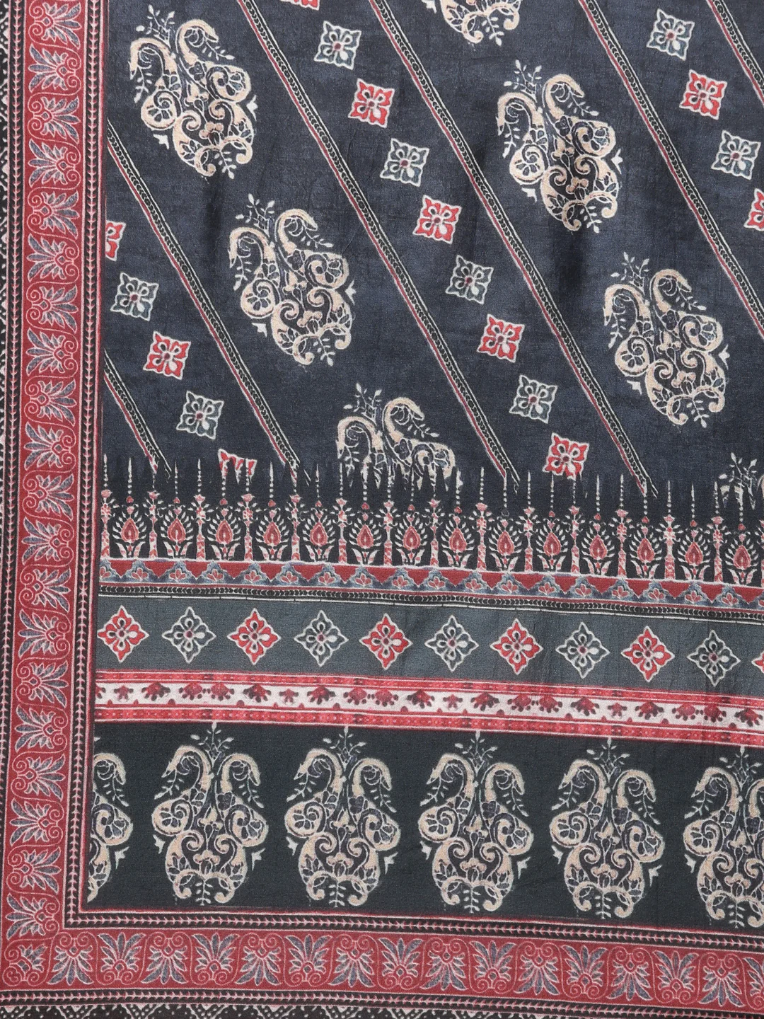 Neerus Black Regular Straight Floral Readymade Suits - Image 7