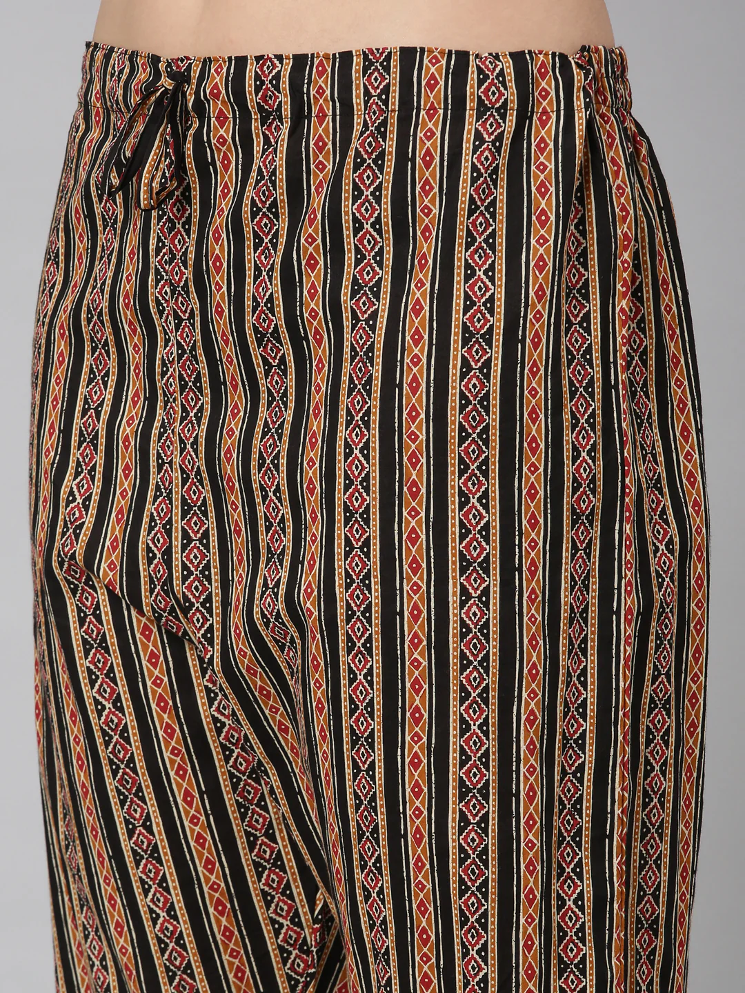 Neerus Black Regular Straight Floral Kurta And Trousers With Dupatta - Image 5