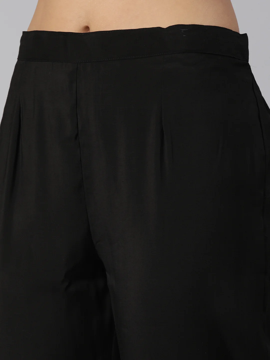 Neerus Black Regular Straight Floral Readymade Suits - Image 6