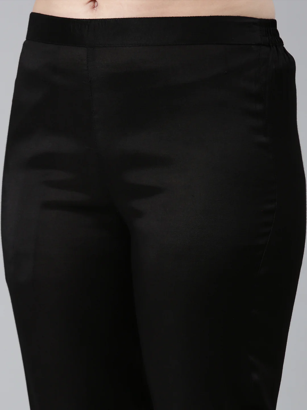 Neerus Black Regular Straight Geometric Kurta And  Trousers With Dupatta - Image 5