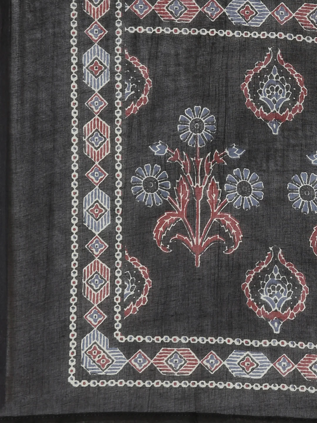 Neerus Black Regular Straight Geometric Kurta And  Trousers With Dupatta - Image 6