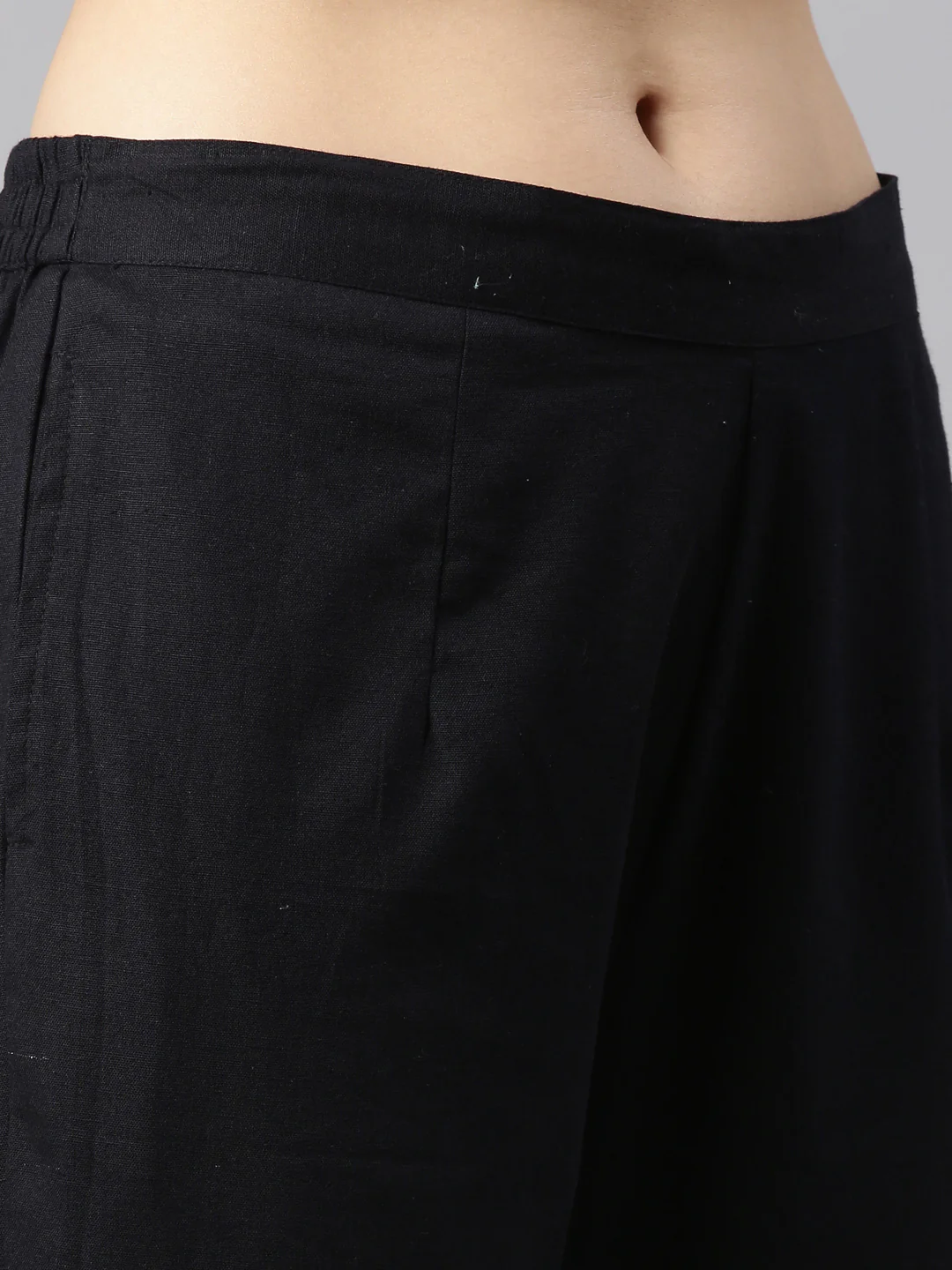Neerus Black Regular Straight Printed Kurta And Trousers - Image 6