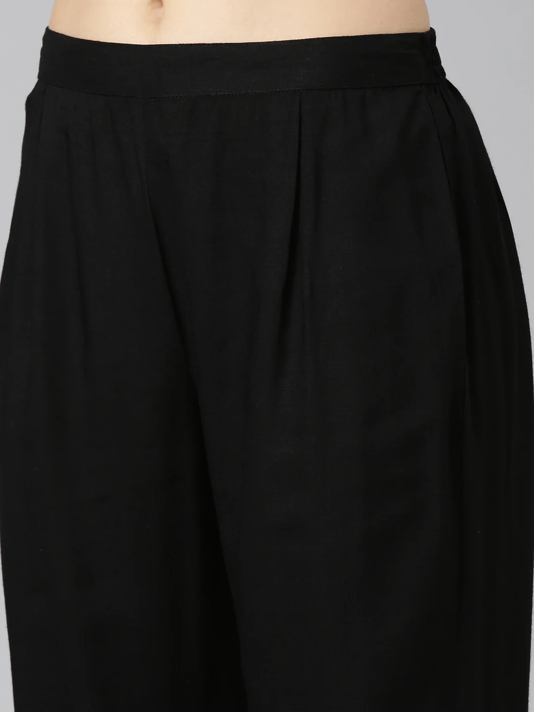 Neerus Black Regular Straight Printed Kurta And Trousers - Image 6