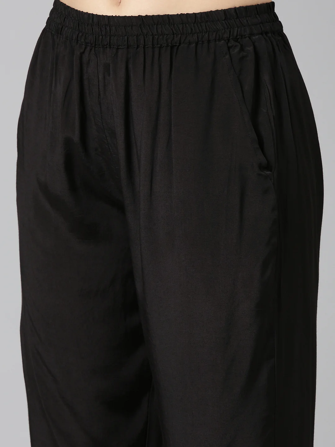 Neerus Black Regular Straight Printed Readymade Suits - Image 6