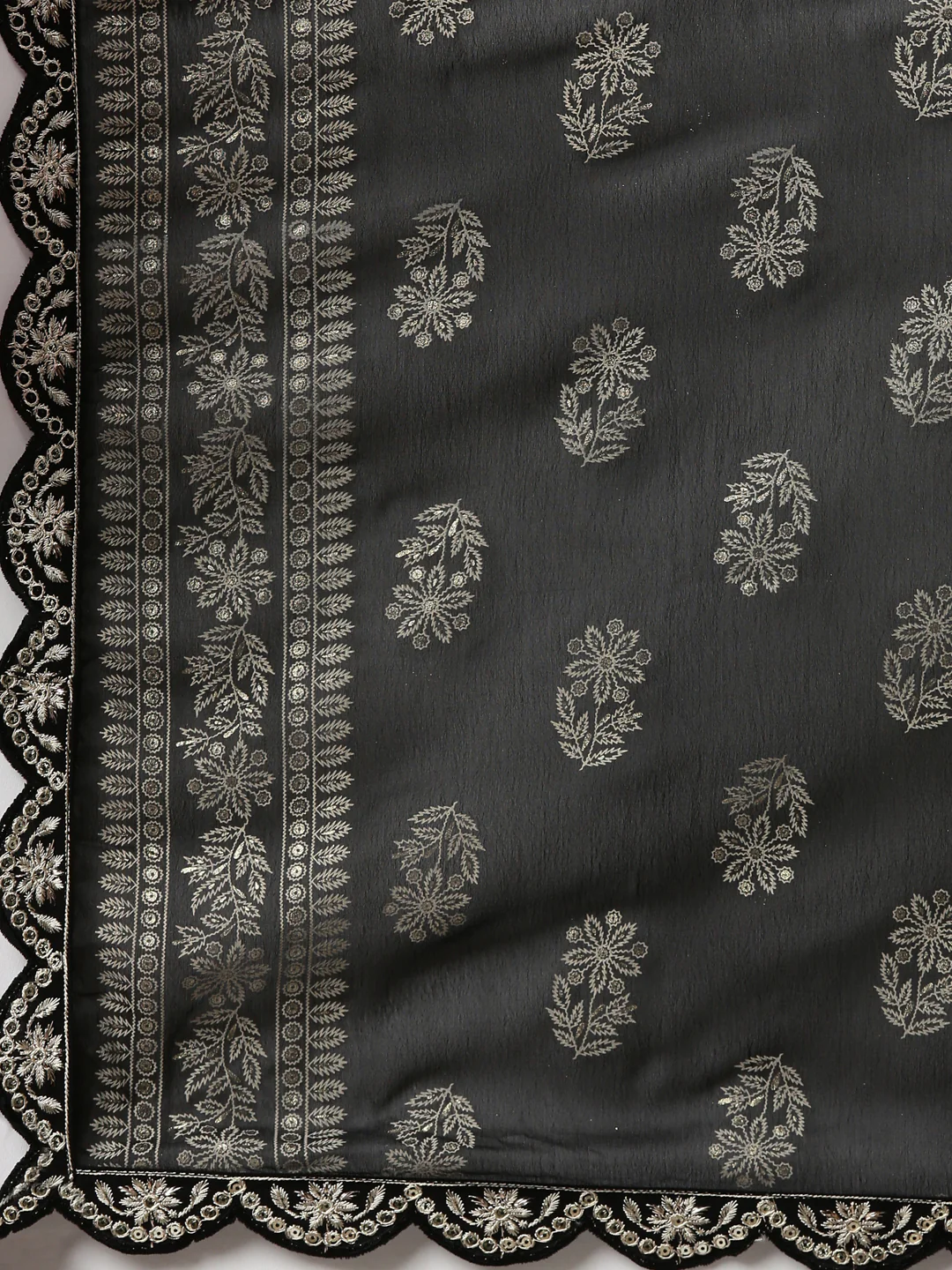 Neerus Black Regular Straight Solid Readymade Suits - Image 7