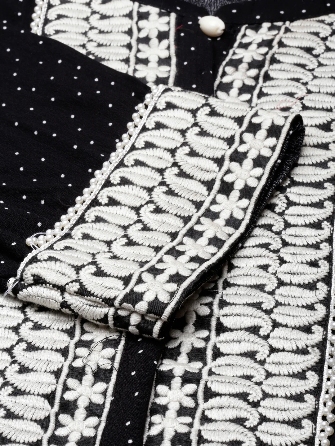 Neerus Black straight embroidered kurtas - Image 4