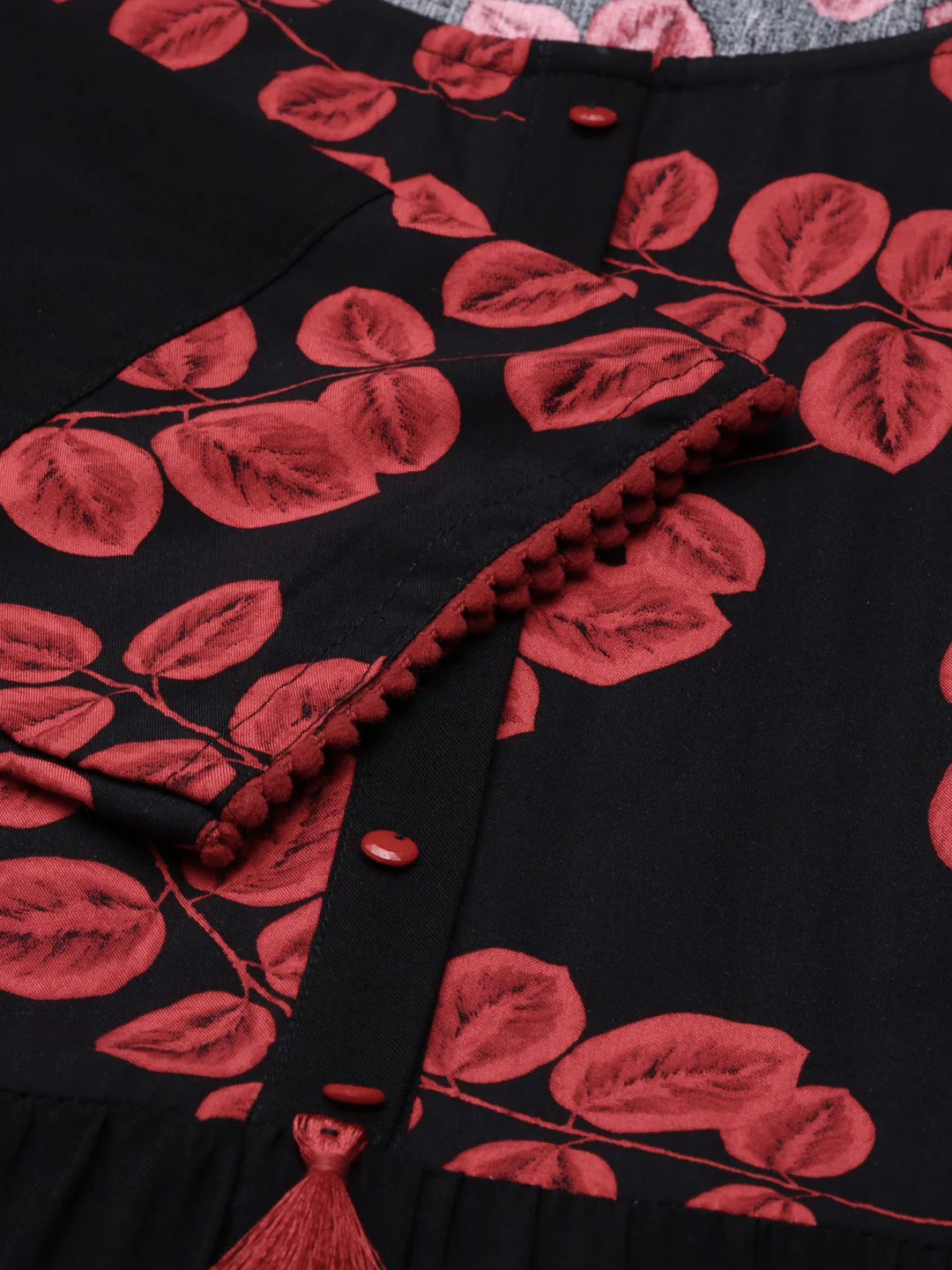 Neerus Black Straight Regular Viscose Rayon Kurta - Image 5