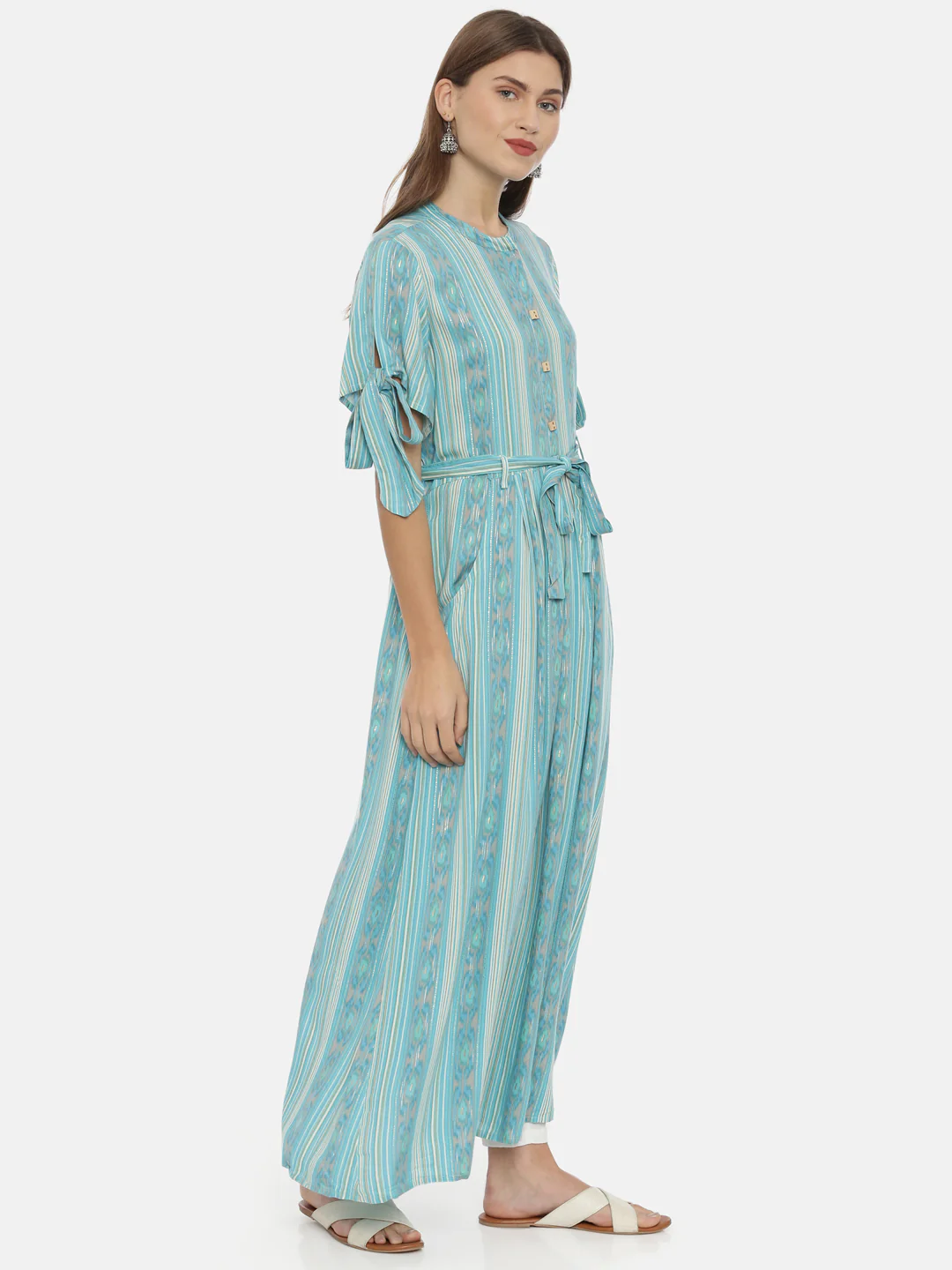 Neerus Blue Anarkali Kurta - Image 4