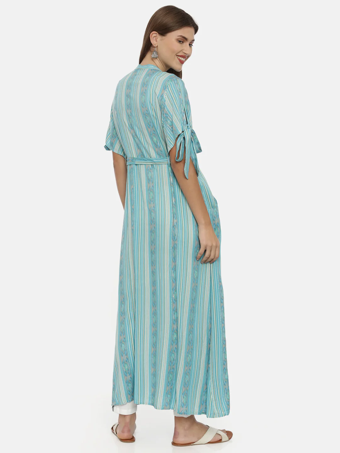 Neerus Blue Anarkali Kurta - Image 5