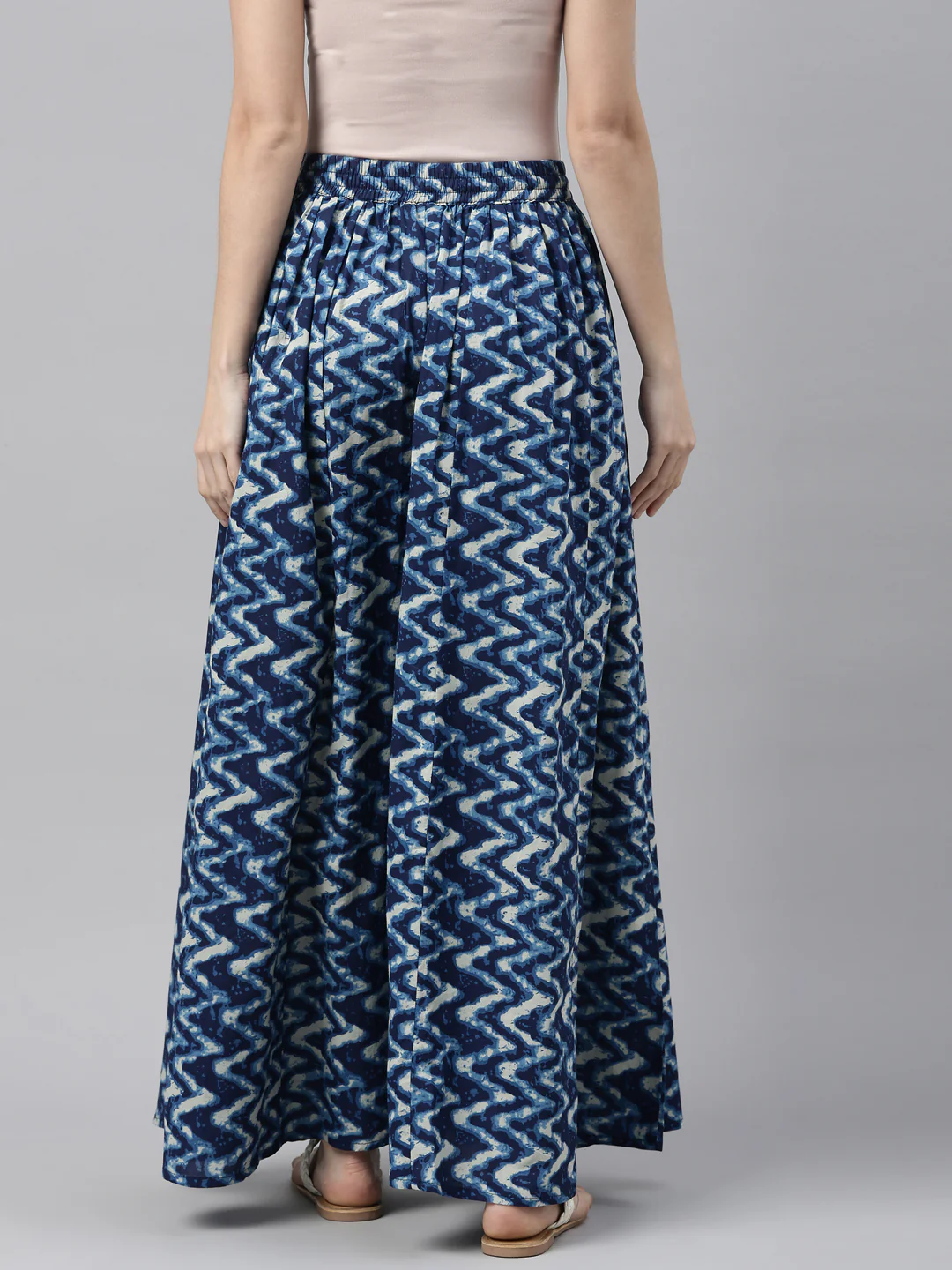 Neerus Blue Color Cotton Fabric Plazzo - Image 5