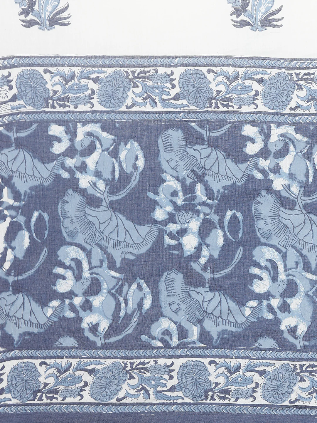 Neerus Blue Color Cotton Fabric Suit-Pant - Image 2