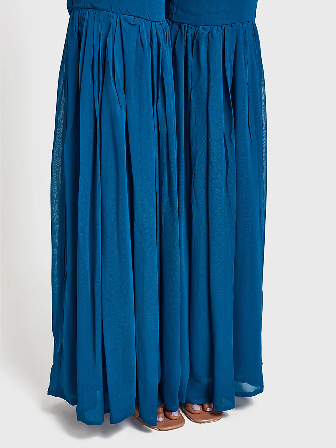 Neerus Blue Color Georgette Fabric Suit-Short Anarkali - Image 4