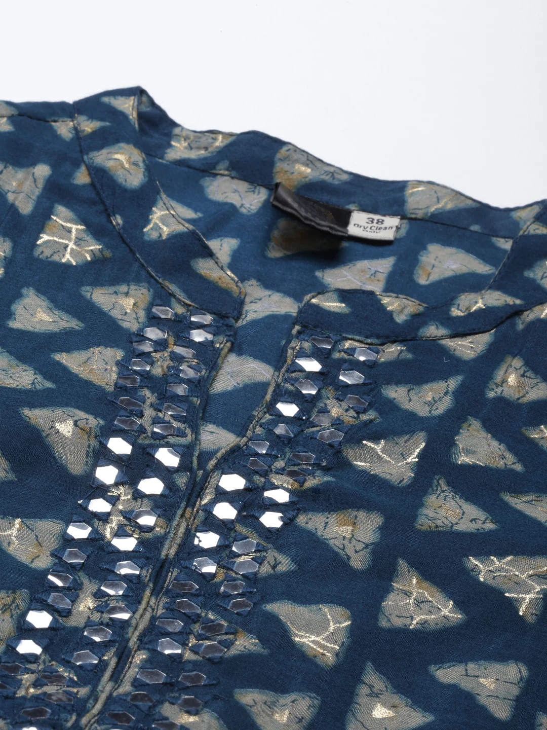 Neerus Blue Color Muslin Fabric Kurta Set - Image 2