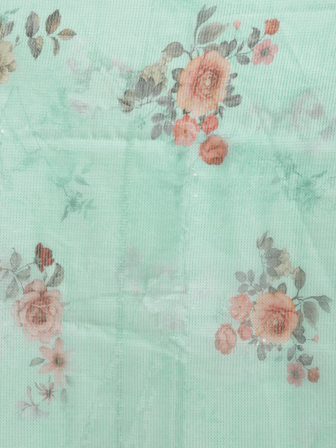 Neerus Blue Color Organza Fabric Saree - Image 3