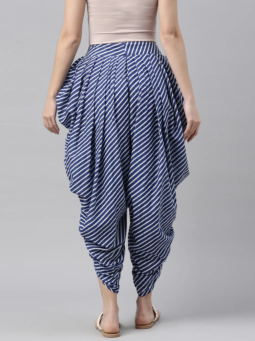 Neerus Blue Color Rayon Fabric Dhotti - Image 5