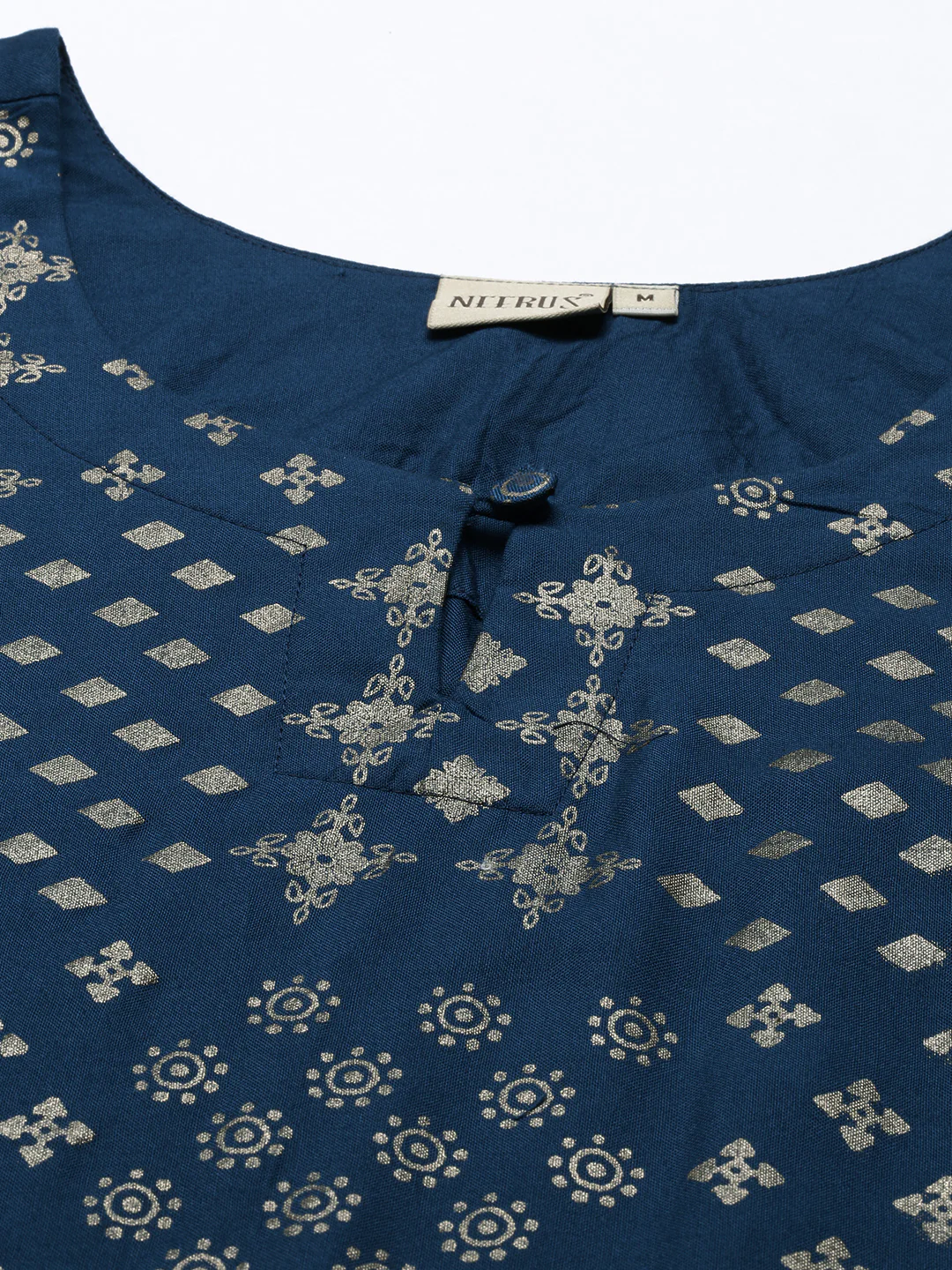 Neerus Blue Color Rayon Fabric Tunic - Image 7