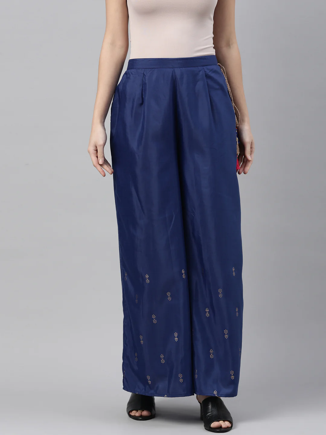 Neerus Blue Color Santoon Fabric Plazzo - Image 9
