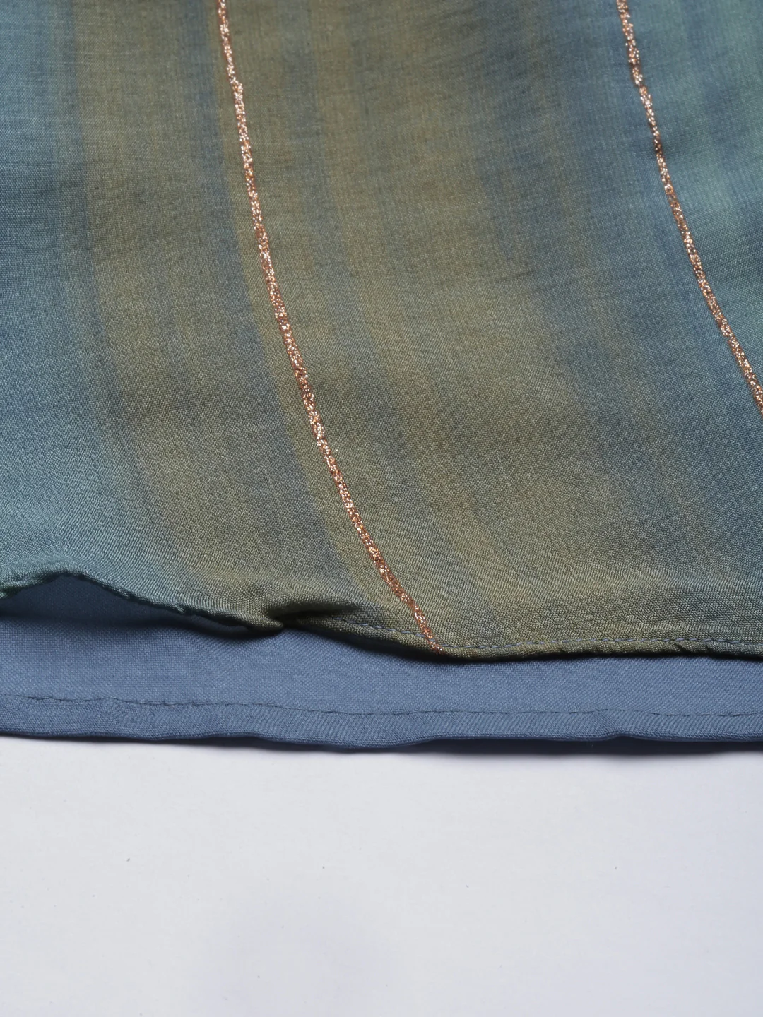 Neerus Blue Color Silk Fabric Kurta - Image 7