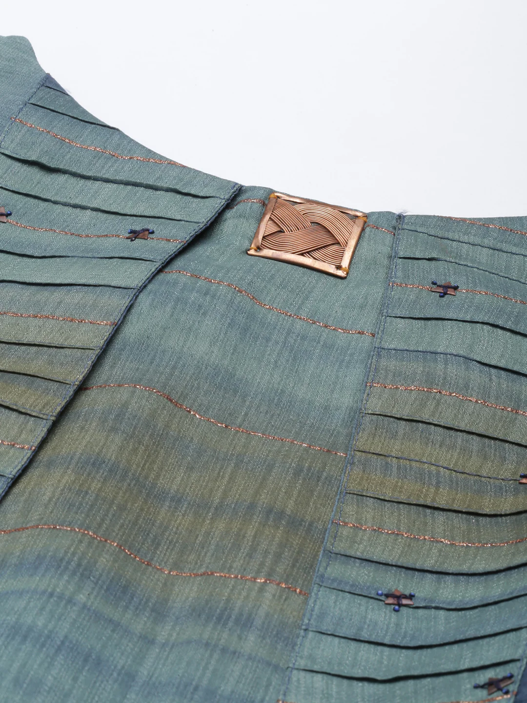Neerus Blue Color Silk Fabric Kurta - Image 2