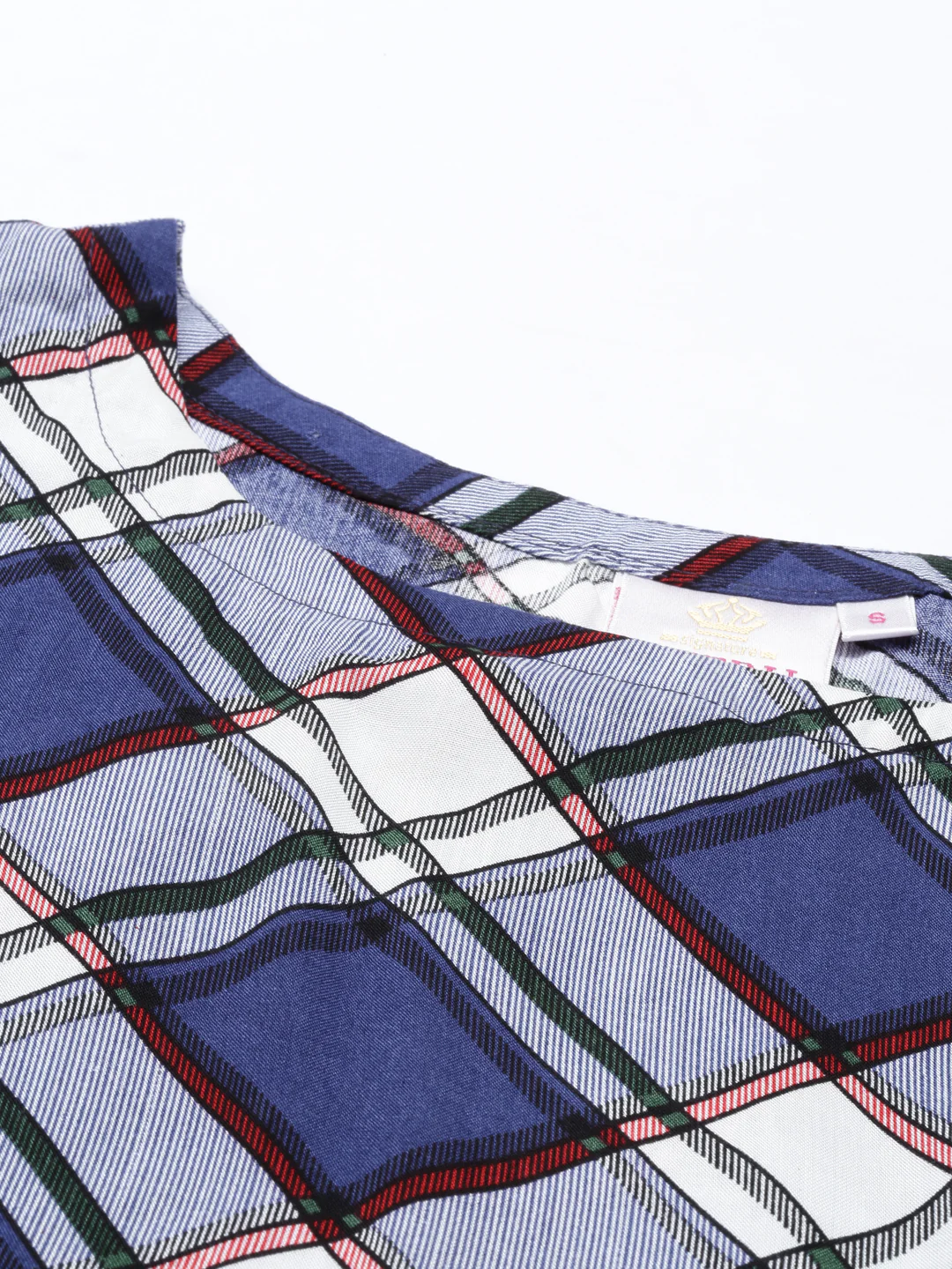Neerus Blue Color Slub Rayon Fabric Kurta - Image 5