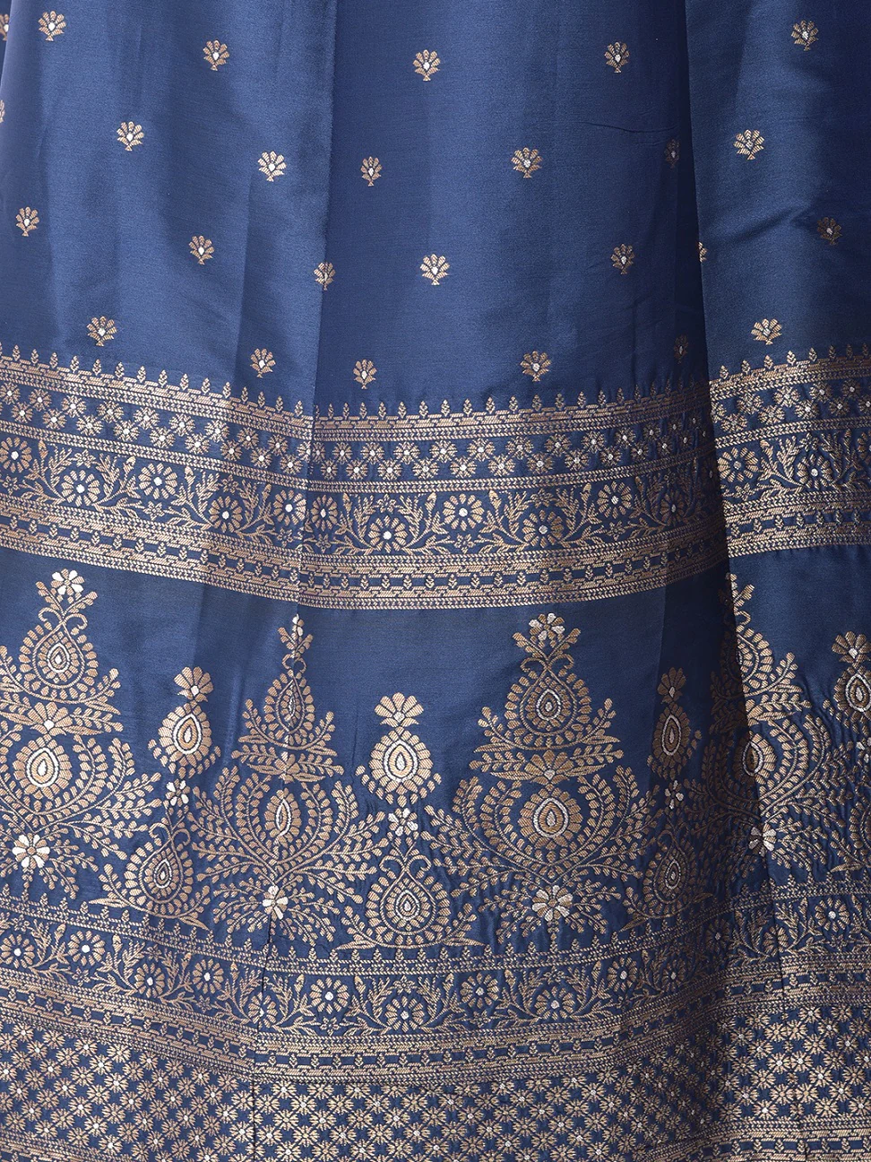 Neerus Blue Embellished Kurti With Skirt & Dupatta - Image 5