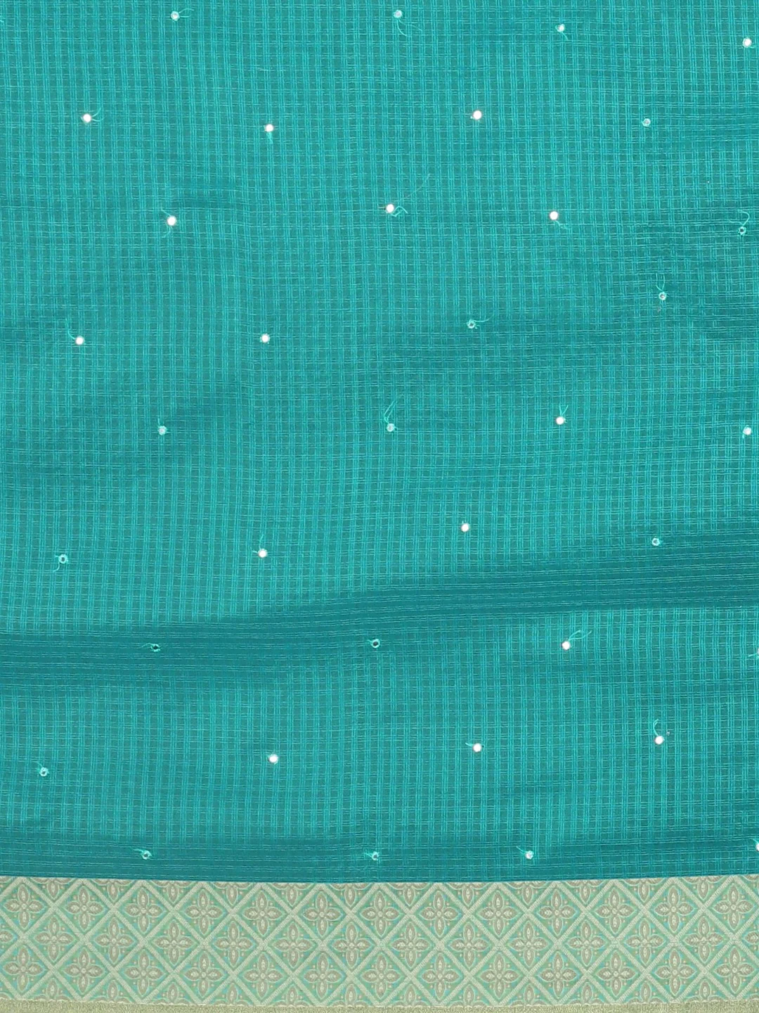 Neerus Blue Embellished Saree With Blouse - Image 3