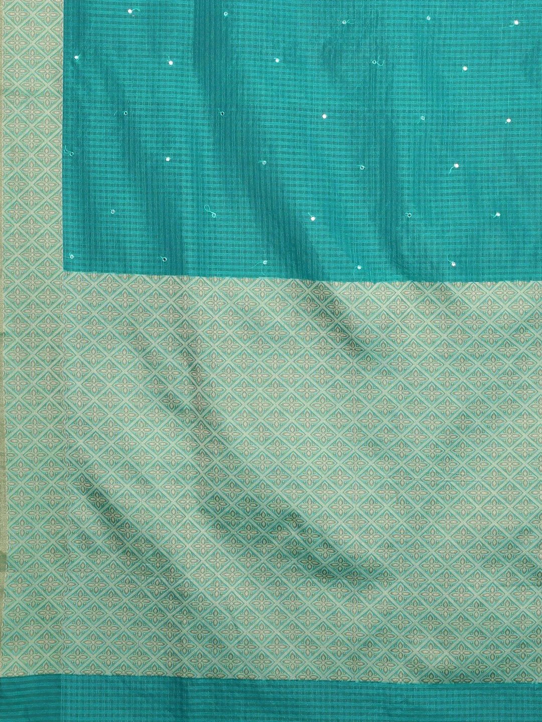 Neerus Blue Embellished Saree With Blouse - Image 4