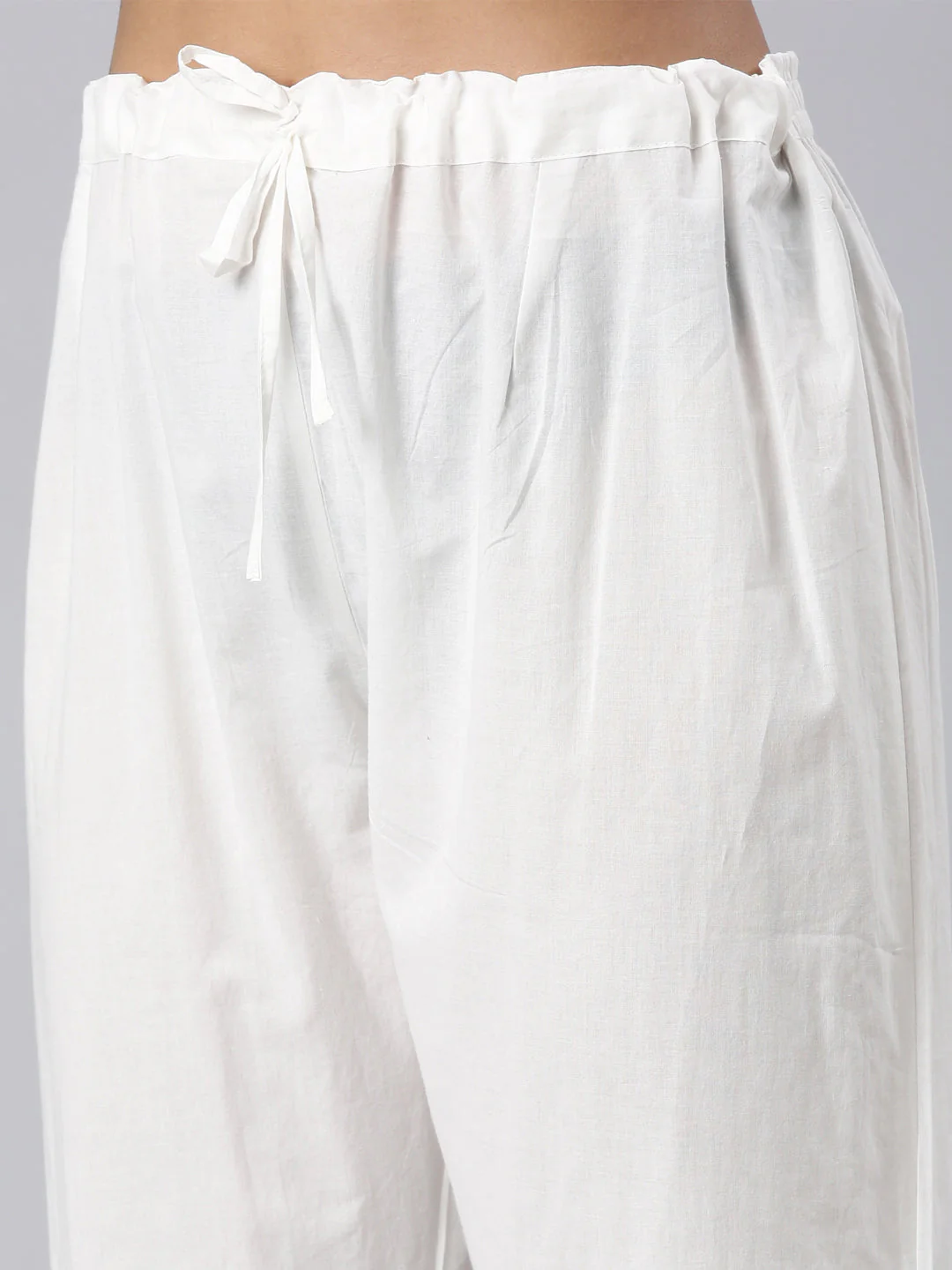 Neerus Blue Panelled Yoke Design Kurta And Trousers With Dupatta - Image 7