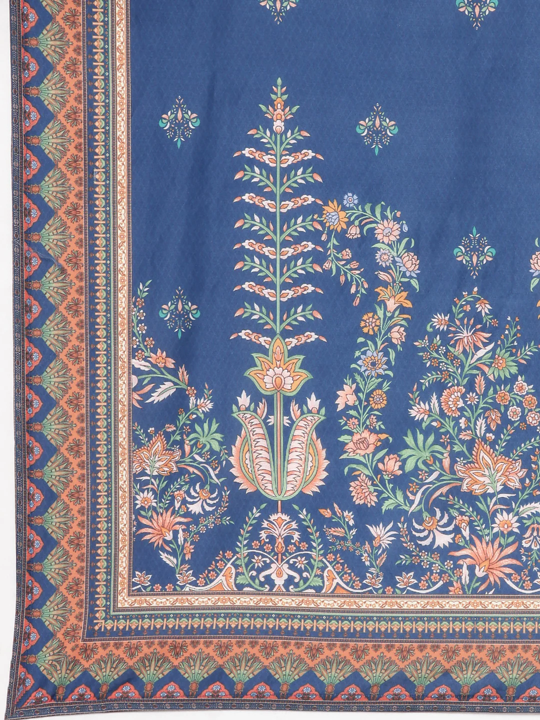Neerus Blue Printed Kurta and Trousers With Dupatta - Image 7
