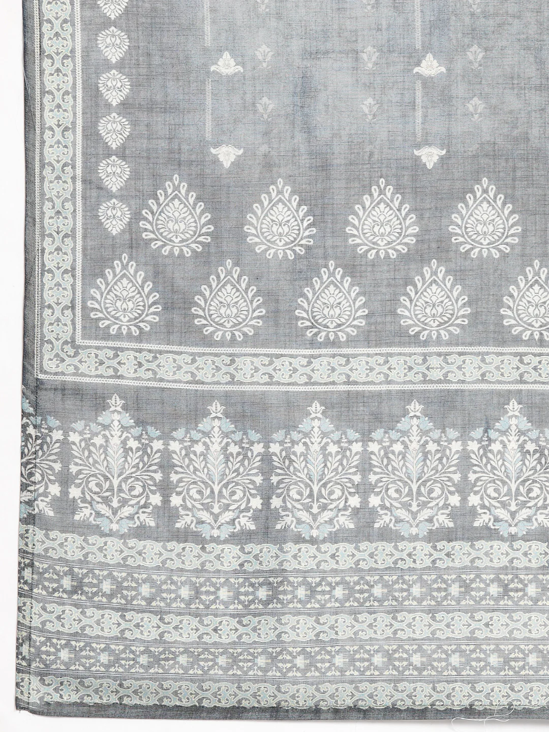 Neerus Blue Printed Straight Kurta and Trousers With Dupatta - Image 7