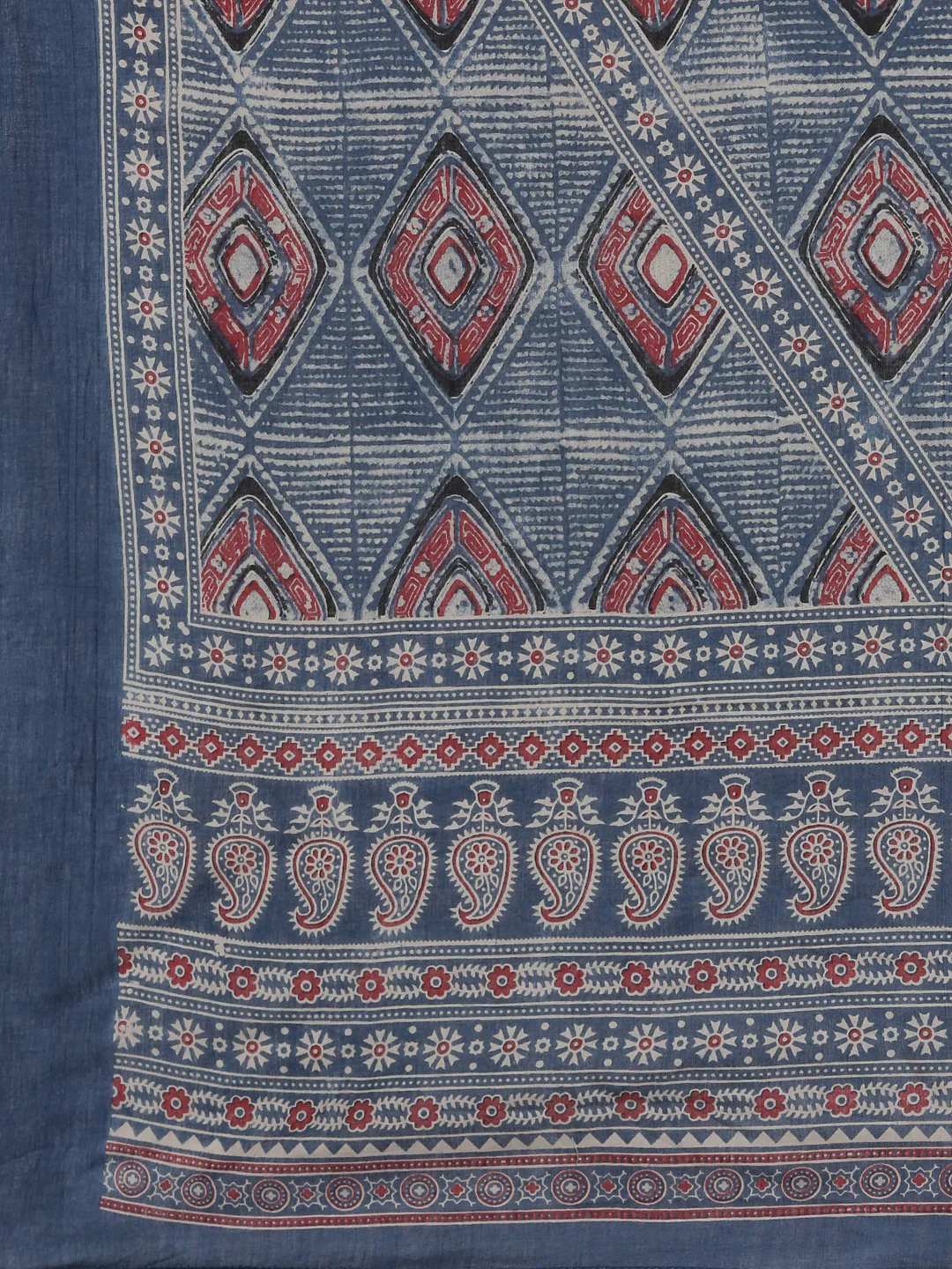 Neerus Blue Printed Straight Kurta and Trousers With Dupatta - Image 7