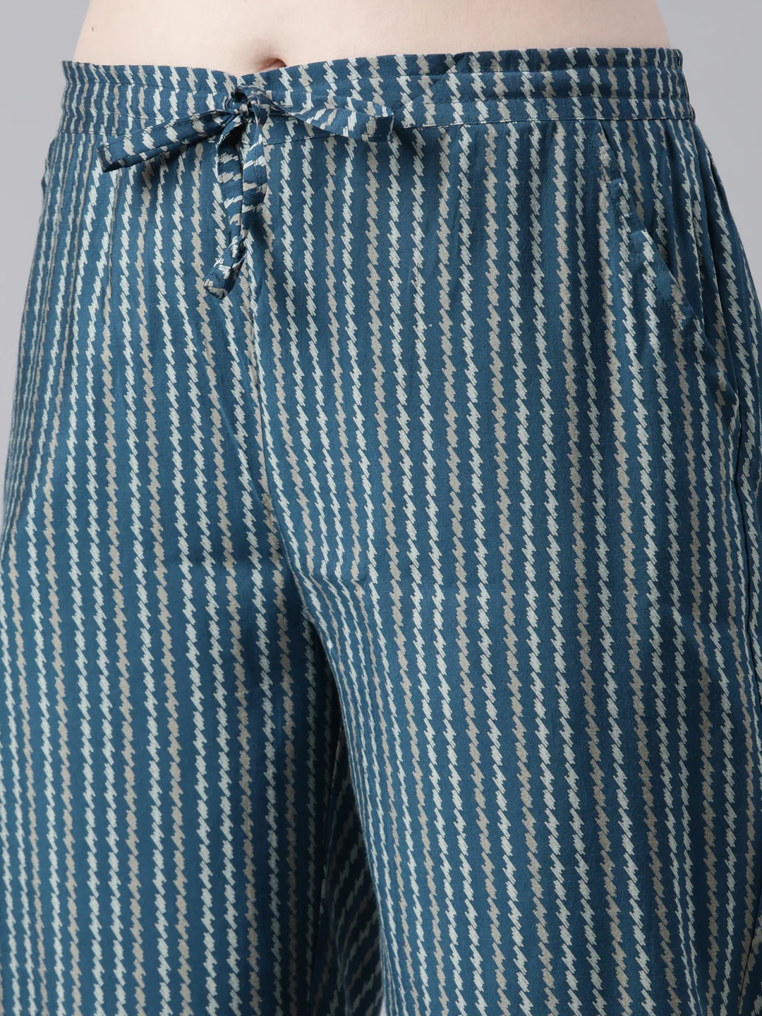 Neerus Blue Regular Calf Length Printed Readymade Suits - Image 6
