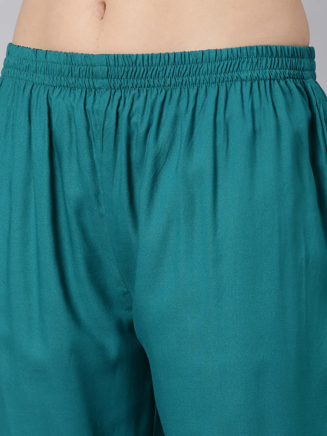 Neerus Blue Regular Straight Chevron Kurta And Trousers With Dupatta - Image 6