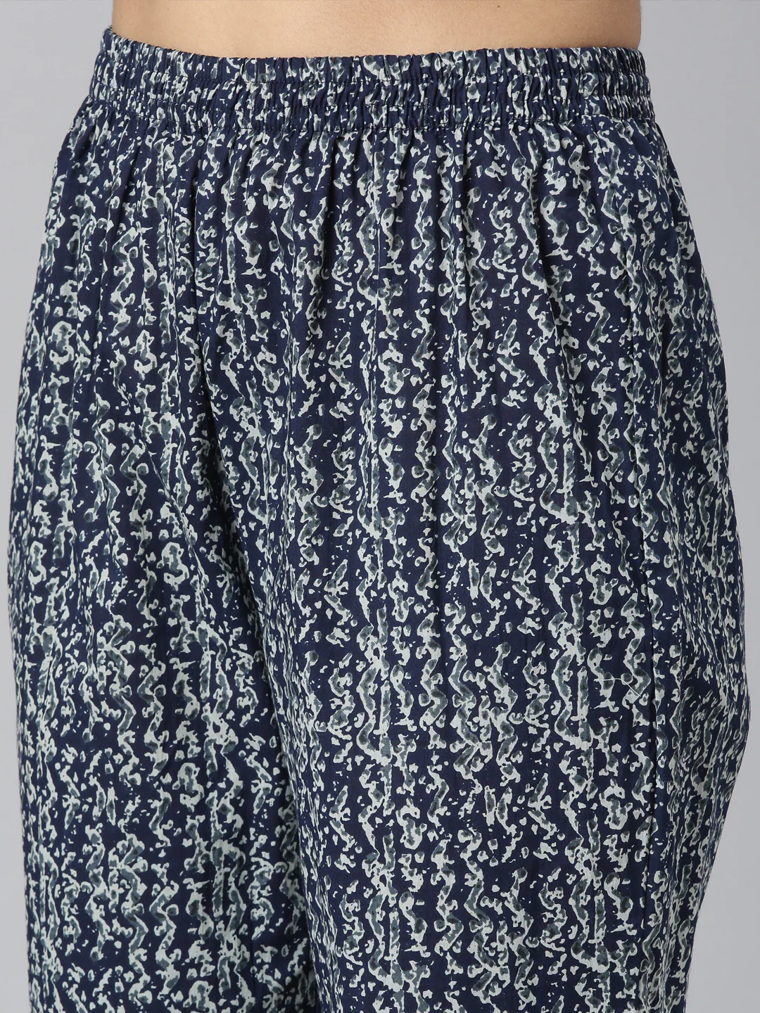 Neerus Blue Regular Straight Printed Kurta and Trousers With Dupatta - Image 6