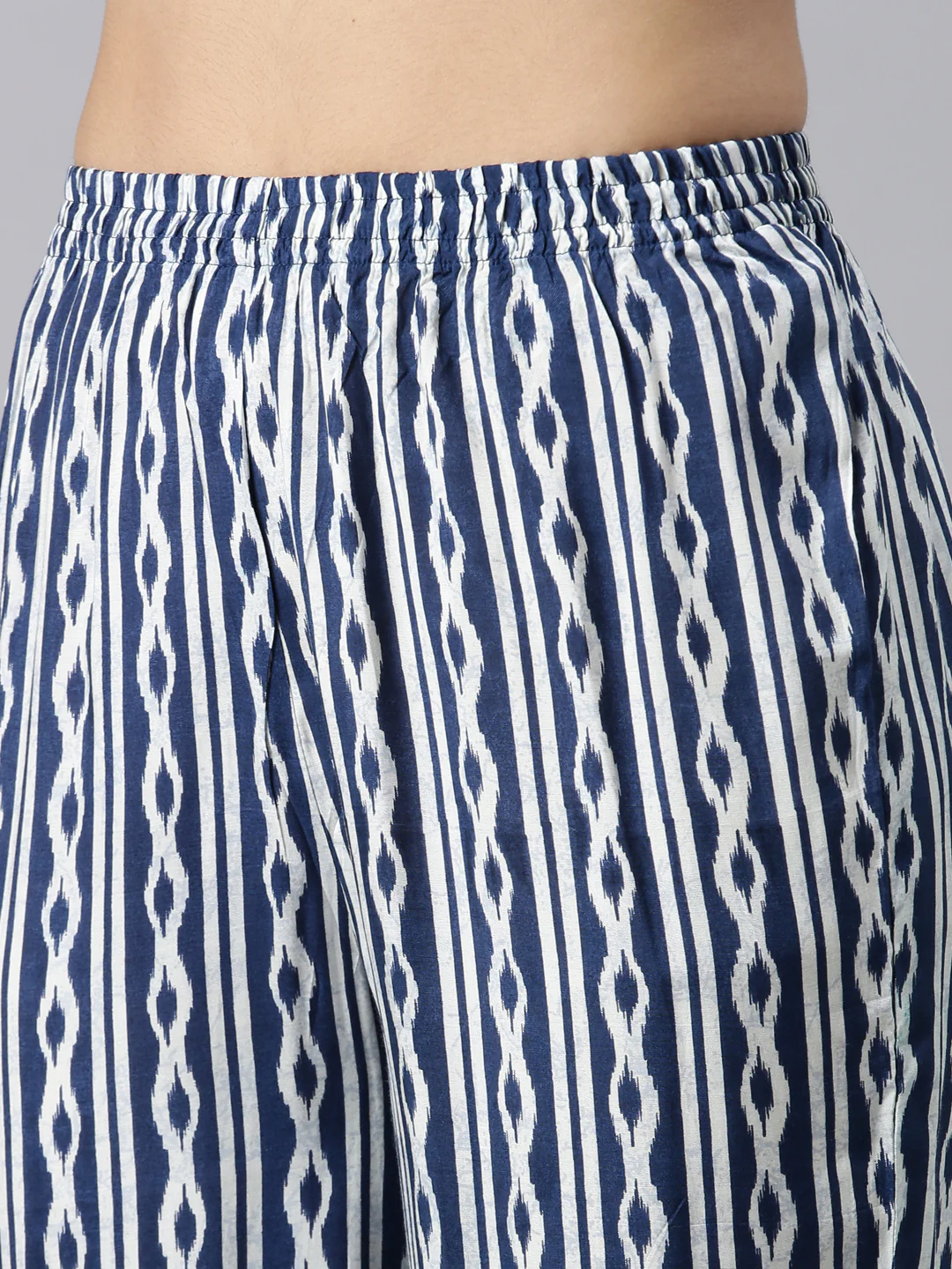 Neerus Blue Regular Straight Printed Kurta and Trousers With Dupatta - Image 6