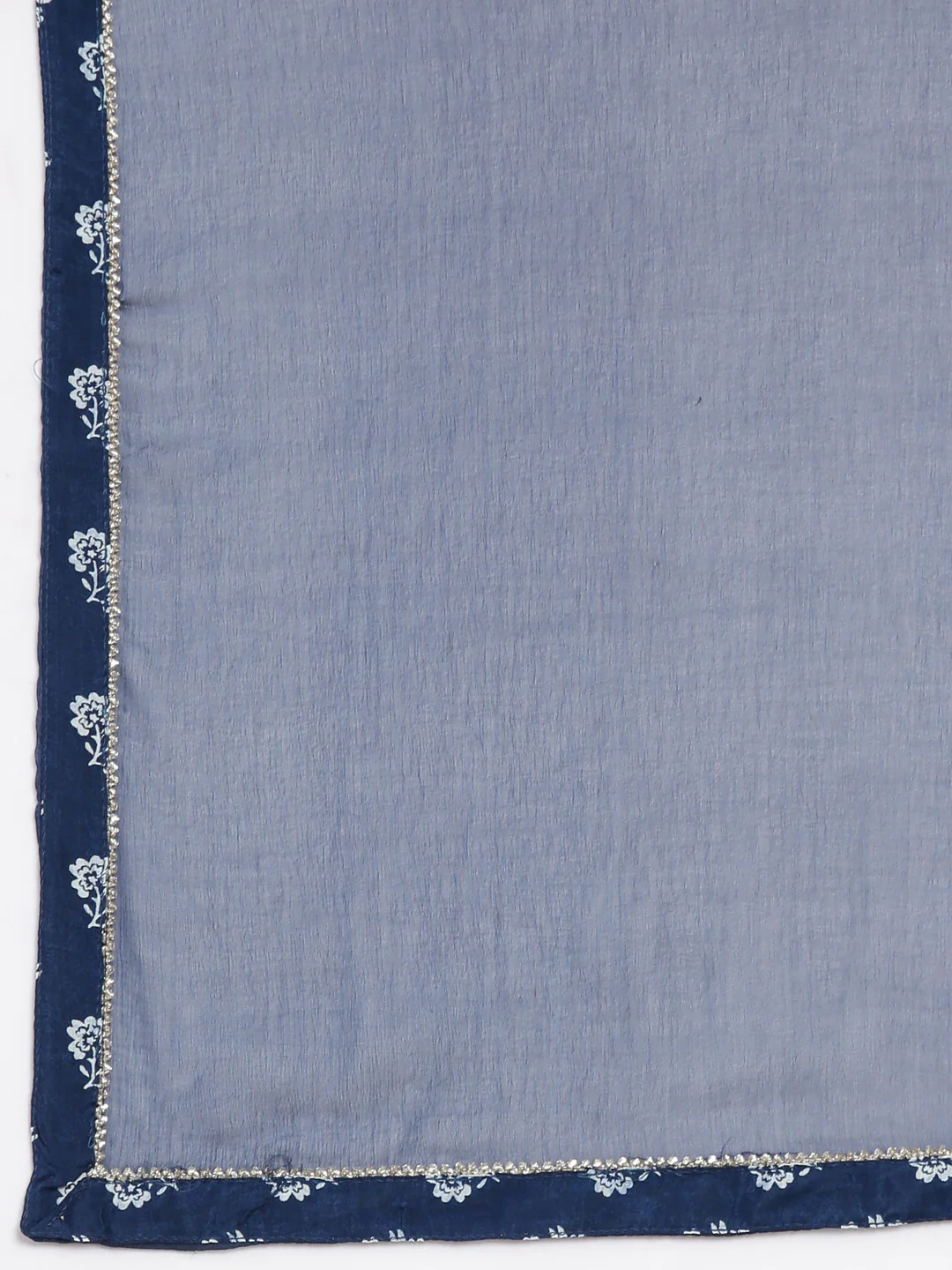 Neerus Blue Regular Straight Printed Kurta and Trousers With Dupatta - Image 7