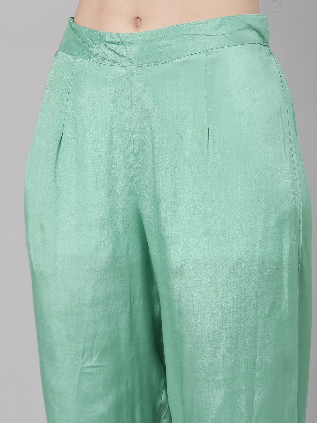 Neerus Blue Straight Casual Floral Kurta and Trouser - Image 7