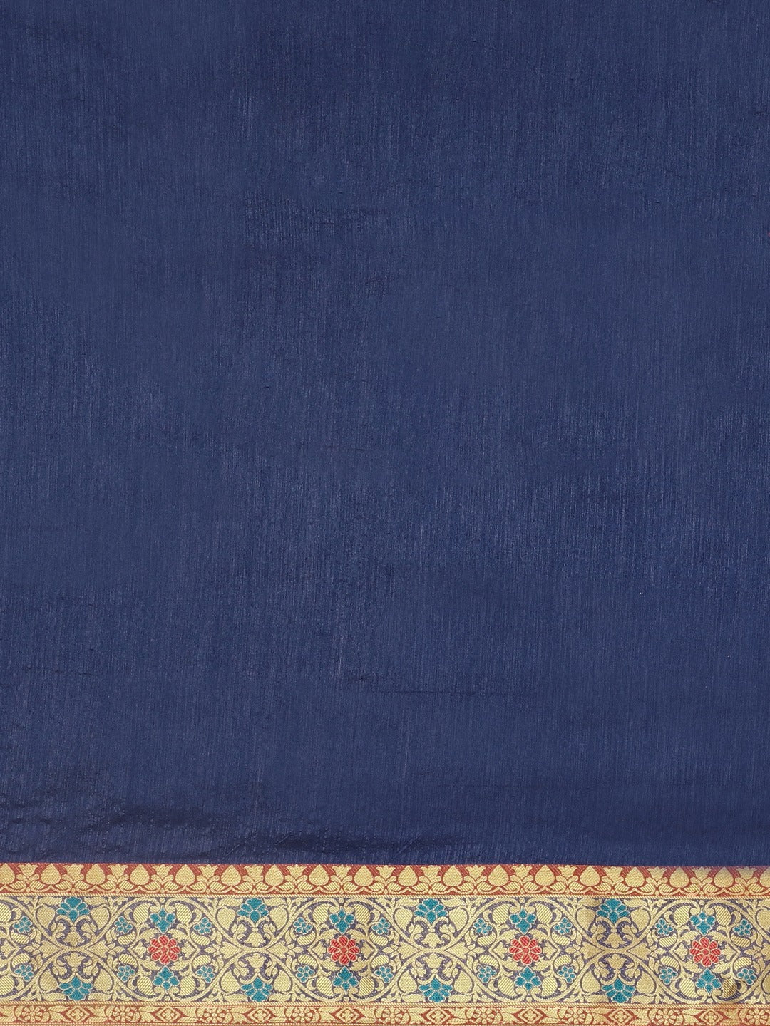 Neerus Blue Textured Saree With Blouse - Image 3