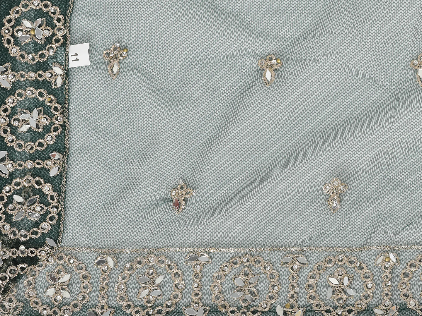 Neerus Bottle Green Color Nett Fabric Lehenga Choli - Image 6