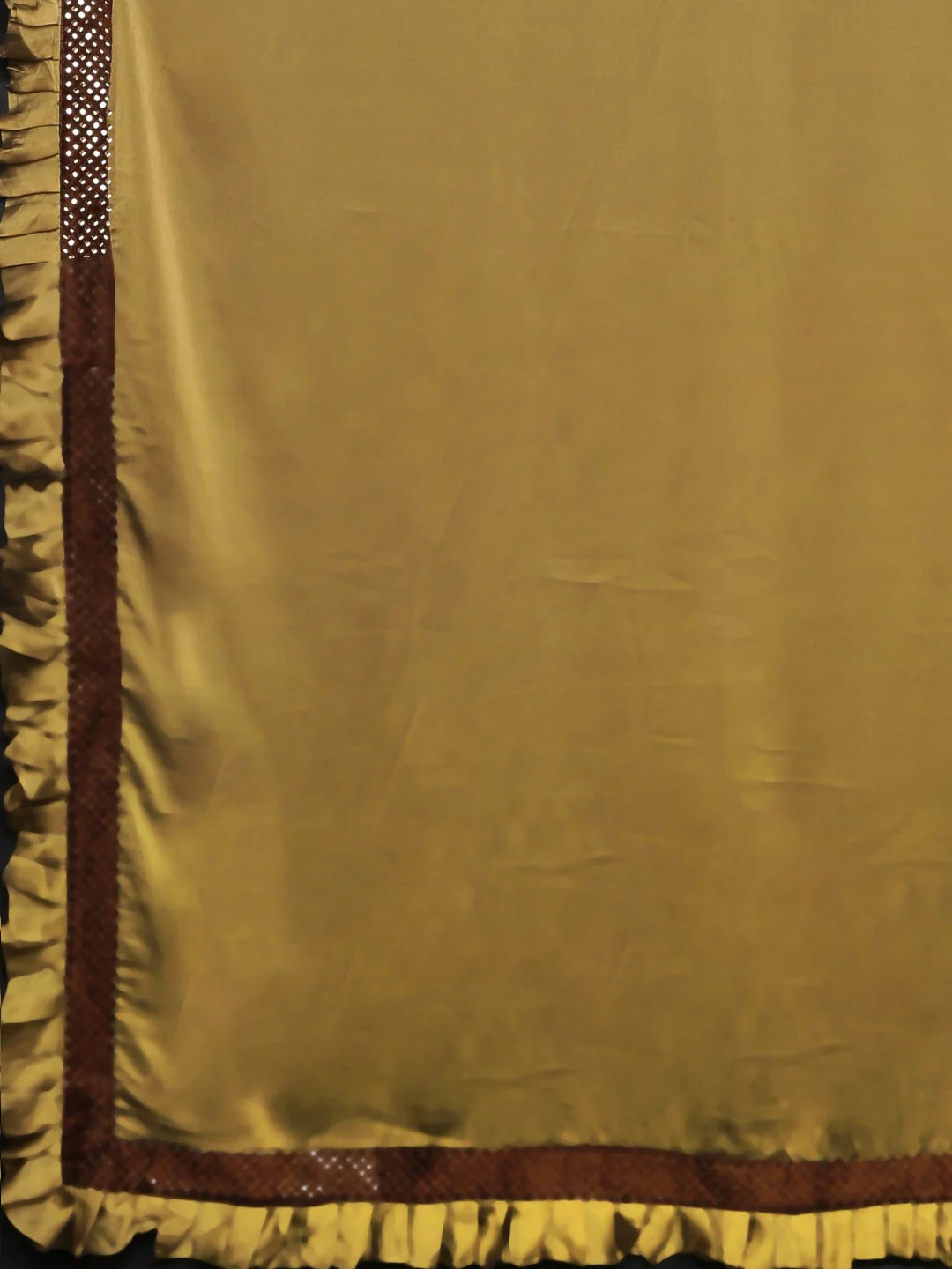 Neerus Brown Embellished Saree With Blouse - Image 4
